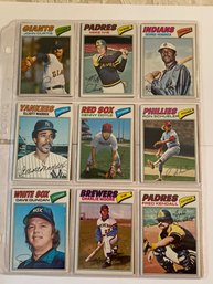 1977 Topps Baseball Card Lot Of 18. Minty!!