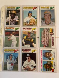 1977 Topps Baseball Card Lot Of 18. Minty!!