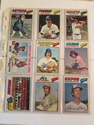 1977 Topps Baseball Card Lot Of 18. Minty!!