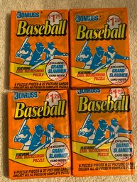 1990 Donruss Cello Baseball Lot Of 4