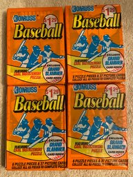 1990 Donruss Cello Baseball Lot Of 4