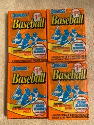 1990 Donruss Cello Baseball Lot Of 4