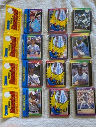 1989 Donruss Baseball Rack Pack Lot Of 4.   Possible Griffey Rookie!