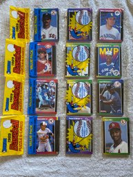 1989 Donruss Baseball Rack Pack Lot Of 4.   Possible Griffey Rookie!