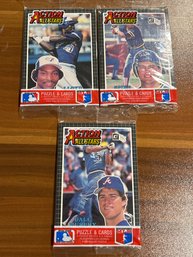 1985 Donruss Action All Stars Lot Of (3) Unopened Packs.