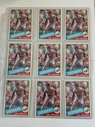 1985 Topps Baseball Card Orel Hershiser Lot Of 9