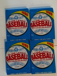 1986 O-pee-chee Baseball Pack Lot Of 4