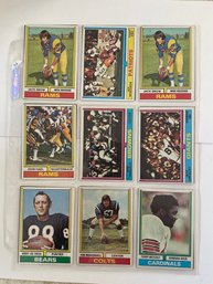 1974 Topps Football Card Lot Of 18