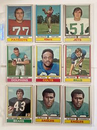 1974 Topps Football Card Lot Of 18