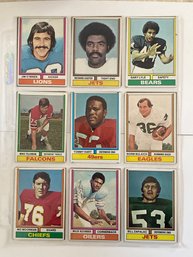 1974 Topps Football Card Lot Of 18