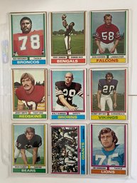 1974 Topps Football Card Lot Of 18