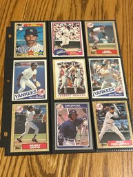 Lot Of (18) Assorted 1980s NY Yankees Baseball Cards