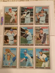 1970 Topps Baseball Card Lot Of 9