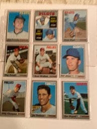 1970 Topps Baseball Card Lot Of 9