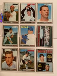 1970 Topps Baseball Card Lot Of 9