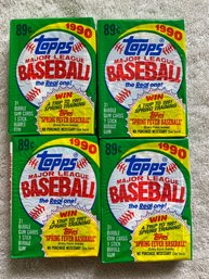 1990 Topps Cello Packs Lot Of 4