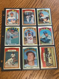 Lot Of (18) Assorted 1972 Topps Baseball Cards