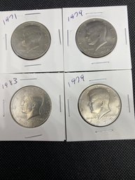 John F Kennedy Half Dollar Coin Lot Of 4