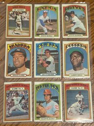 Lot Of (18) Assorted 1972 Topps Baseball Cards
