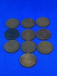 Wheat Pennies 1918 - Lot Of 10