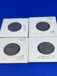 Buffalo Nickel 1935 - Lot Of 4