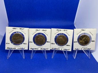 US Presidential  Tokens - Lot Of 4