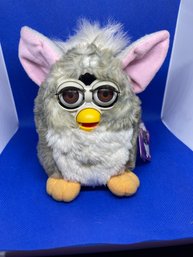 Vintage 1998 'Grey/Gray And White Furby W/White Mane' (wTags)(#70-800, Not Tested