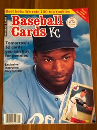 July 1987 Baseball Cards Magazine With Bo Jackson On Cover