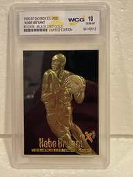 Graded Gem-Mint 10 KOBE BRYANT 1996 Skybox 23K Black Gold ROOKIE Card