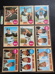 1968 Topps Baseball Card Lot Of 18