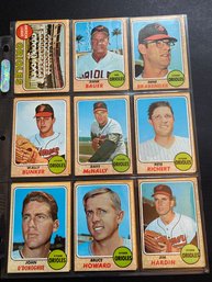 1968 Topps Baseball Card Lot Of 18