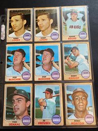 1968 Topps Baseball Card Lot Of 18