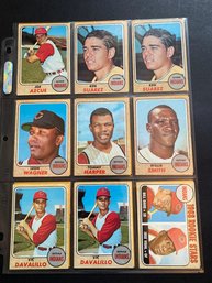 1968 Topps Baseball Card Lot Of 18