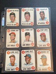 1968 Topps Game Card Baseball Card Lot Of 9