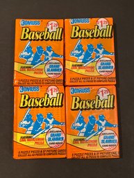 1990 Donruss Cello Baseball Lot Of 4