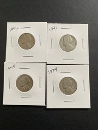 Jefferson Nickel Lot Of 4