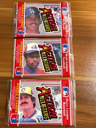 1983 Donruss Action All Stars Lot Of (3) Unopened Packs.