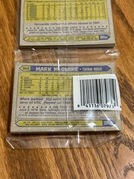 1987 Topps Unopened RakPak With Mark McGwire Showing!
