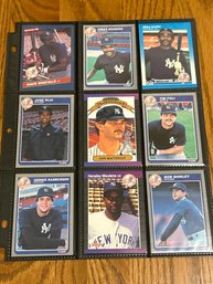 Lot Of (18) Assorted 1980s NY Yankees Baseball Cards