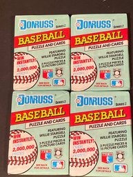 1991 Donruss Baseball Card Series Two Pack Lot Of 4