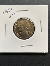 1951 Jefferson Nickel No Mint Mark BU