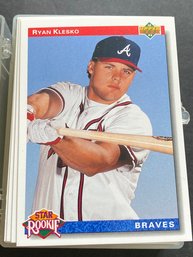 1992 Upper Deck Baseball Ryan Klesko Rookie Lot Of 77