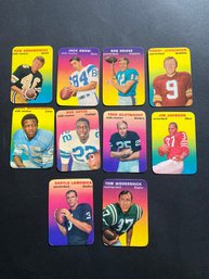 1970 Topps Glossy Insert Football Cards Lot Of 10