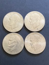 Bicentennial Eisenhower Dollar Lot Of 4