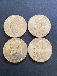 Bicentennial Eisenhower Dollar Lot Of 4