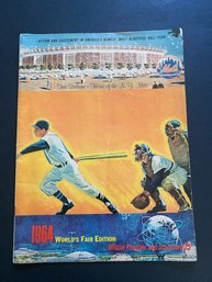 1964 NY Mets Vs. SF Giants Official World's Fair Edition Program And Scorecard