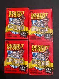 1991 Topps Desert Storm Homecoming Series 3rd Series Lot Of 4