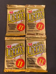 1992 Fleer Ultra Series 2 Baseball Card Lot Of 4