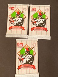 1992 Skybox Baseball Pack Lot Of 3