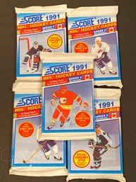 1991 Score Hockey Pack Lot Of 5
